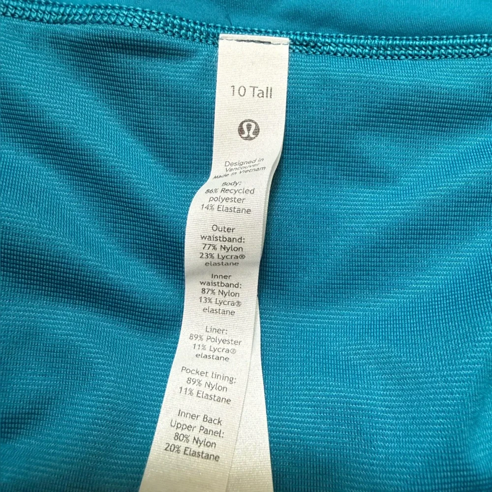 Lululemon Speed Up Short Long *4" Updated Fit in Multi/Hawaiian Blue sz 10 Tall - Picture 10 of 12